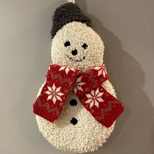 Pottery Barn Snowman with Red and Black Accents Christmas Stocking